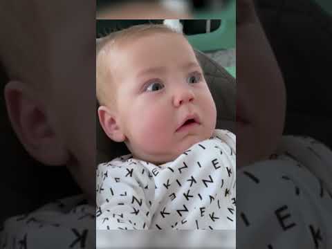 Baby reacts to strange toys #short #shorts #funnybaby