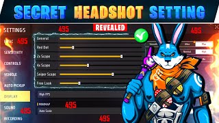 One tap Setting 🔥 || Secret Headshot sensitivity ✅ || Free fire headshot setting in tamil