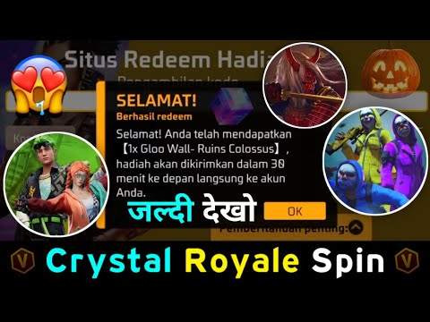 Indonesia Server Crystal Royale Spin & Redeem Code 😱 || Garena Free Fire