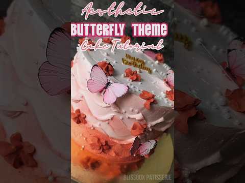 LOOK AT THIS BUTTERFLY THEME CAKE 😍😋 #fypシ #viral #cake #trending #shortvideo #reels #shorts #short