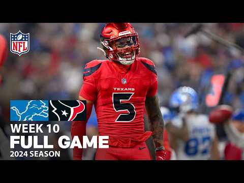 Detroit Lions vs. Houston Texans FULL GAME | NFL 2024 Season Week 10