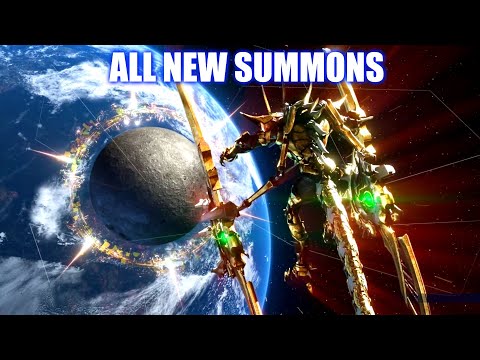 Crisis Core Final Fantasy 7 Reunion - All NEW Summons Animations (FFVII Remake)