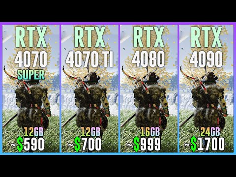 RTX 4070 SUPER vs RTX 4070 TI vs RTX 4080 vs RTX 4090 - Test in 25 Games