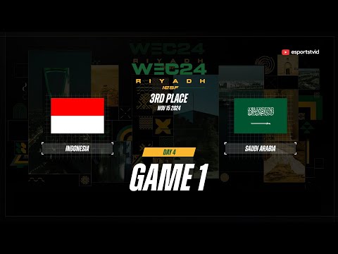 Indonesia vs Saudi Arabia GAME 1 IESF World Esports Championship 2024 | IDN VS KSA ESPORTSTV