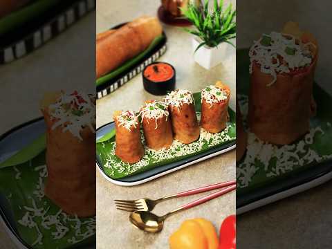 Atta Spring roll Dosa in Minute #dosa #shorts #recipe #minecraft