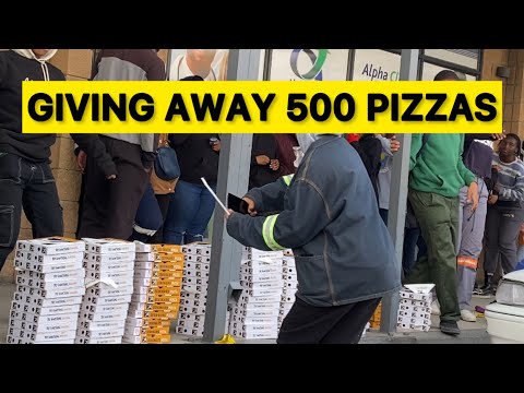 Giving away 500 pizzas to the community of Bethlehem - iThuba Life Coach