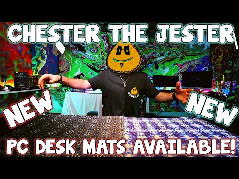 Puffbro 3D Desk Mat MERCH DROP! Blue & White "Chester The Jester" NOW AVAILABLE!