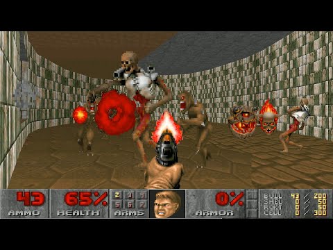 Doom II - Map 10: Refueling Base - UV-Speed in 11 seconds [TAS]