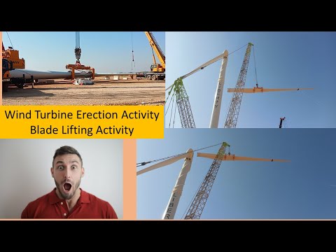 Wind Turbine Blade Erection Activity| ZOOMLION Crane| Construction | Renewable Energy | Green Energy