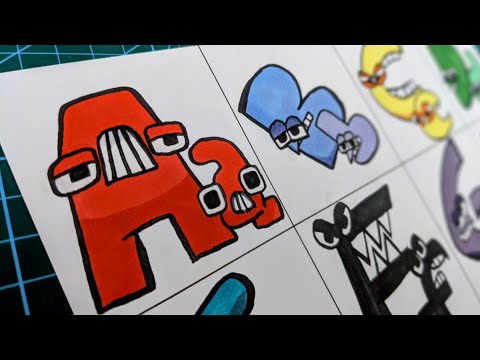 Drawing Alphabet Lore Big & Small (Aa-Hh) / How to draw Alphabet Lore MEME