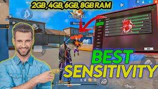 Free Fire Auto Headshot Sensitivity 2024 | Best Headshot Settings for 2GB, 4GB, 6GB, 8GB RAM