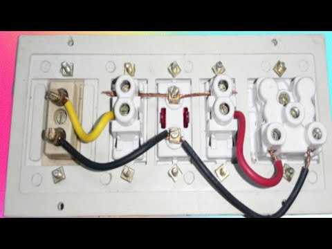 1scoket 1topin 2switch 1incater 2switch 2 socket 1indicator wiring | How to make an extension box |