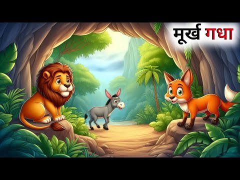 एक चालाक लोमड़ी और मूर्ख गधे की कहानी // Hindi Cartoon // Panchatantra Ki Kahani