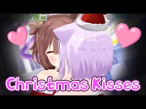 Korone Aggressively Kissing and Licking Okayu Because It's Christmas [Hololive]