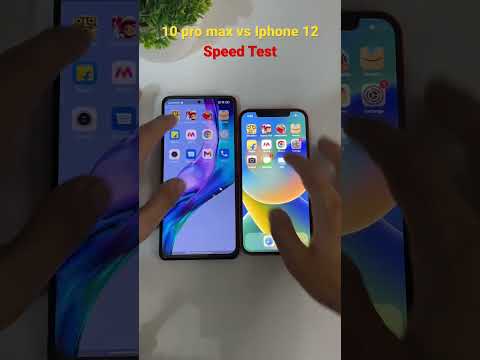 Redmi Note 10 pro max vs Iphone 12 Speed Test #shorts