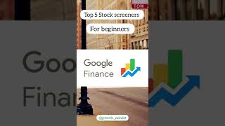 Top 5 stock screeners for beginners Fundamental analysis #screener #moneycontrol #googlefinance #bse