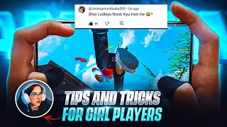 Free Fire Tips & Tricks For Girls Players 🫅🏻☠️ For Dangerous Gameplay & More Headshots 💀!!