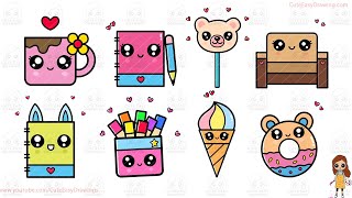 Cute Easy Drawing Video Collection for Kids | 60 Minutes Long Drawing Video Sunday Special