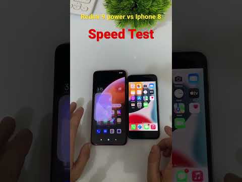 Redmi 9 power vs Iphone 8 Speed Test #shorts