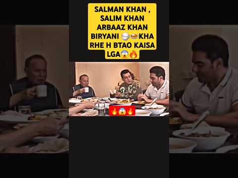 SALMAN KHAN FAMILY EATING BIRYANI FATHER SALIM KHAN & ARBAAZ KHAN | #shorts