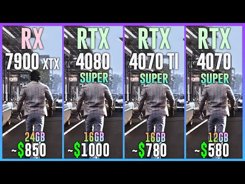 RX 7900 XTX vs RTX 4080 SUPER vs RTX 4070 TI SUPER vs RTX 4070 SUPER - Tested in 25 Games