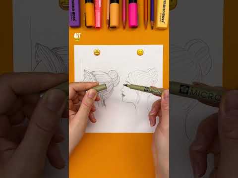 Easy shapes for a successful portrait 🥰🔺 #tuto #art #diy #draw #portrait #face #easytuto  #artroom