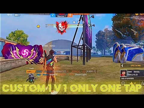 Custom 1 V 1 Only One Tap || Play Like A Raistar 😜 || Mobile Player || Free Fire