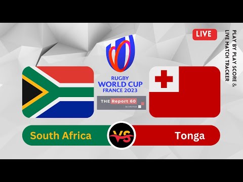 SOUTH AFRICA vs TONGA | Rugby World Cup 2023 | Match Tracker & Commentary