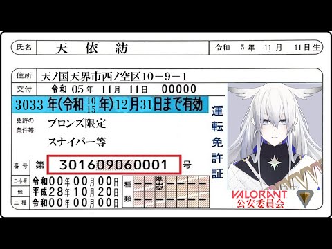 【VALORANT】銃火器免許証を発行します【天依 紡／#新人Vtuber 】