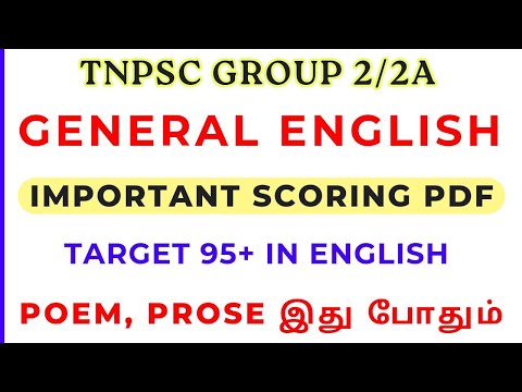 GROUP 2/2A General English Important Scoring PDF🔥 General English 95+ Strategy Revision Notes