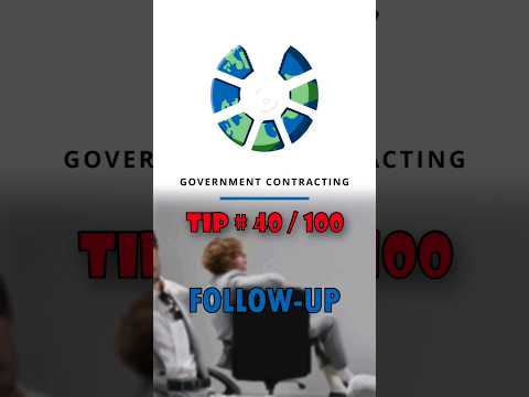 Follow-Up | Win Government Contracts! ✅ #smallbusiness #governmentcontracting #money