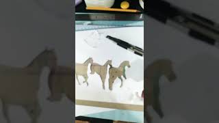 #Part2:Three KingOfhorse #howtocutting.                                 #howtoposterpainting