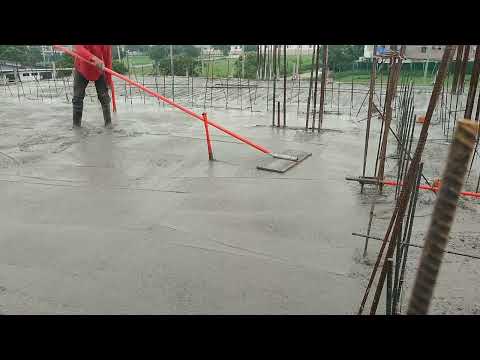 floor slab rough finish #work #concreate #slab #aboutconstruction