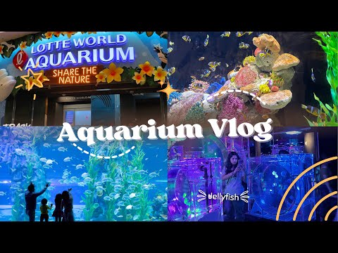 HUGE AQUARIUM AT LOTTE MALL!! 🌊🐬🐠🪼🪸