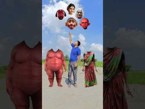 Achacho song to danching fat dog & cute Dida vs me correct head maching game #viral #funnyshorts