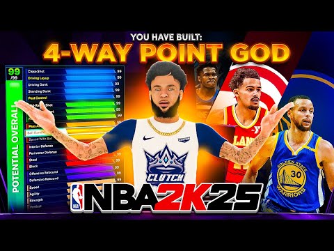 BEST GAME BREAKING GUARD BUILD in NBA 2K25! *NEW* BEST 4-WAY POINT GOD BUILD in NBA 2K25!