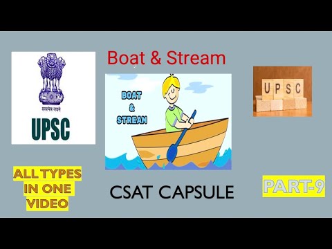 Boat and Stream | CAST for UPSC CSE 2021| Trick, Concept,Formula | | by Abhishek