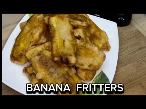 🟢  ASMR PEELING & CUTTING BANANA FRITTERS