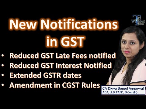 GST Updates| GST Reduced Late Fees & Interest notified| Extension in GSTR Dates