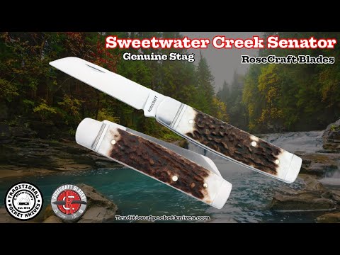 RoseCraft Blades: Sweetwater Creek Senator - Genuine Stag