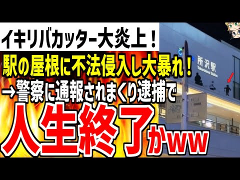 【イキリバカッター】駅の屋根の上に勝手に侵入し大暴れする動画で大炎上！警察と学校に通報され人生終了してしまう!?www【ゆっくり解説】