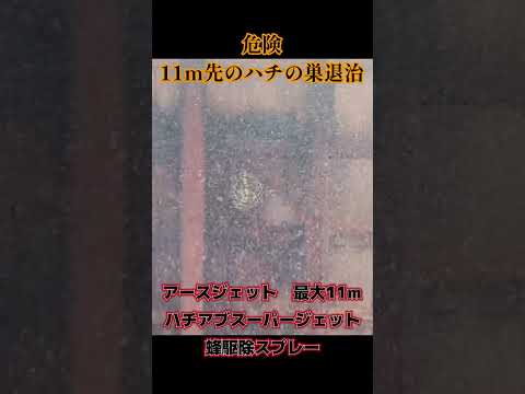 超危険 蜂駆除スプレー最強アースの11ｍ届くスプレーで蜂の巣退治