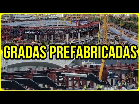 🔴OBRAS CAMP NOU (17 de Octubre)⚠️Primera pieza de grada prefabricada