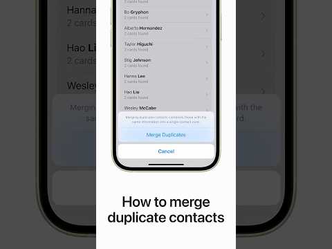 How to merge duplicate contacts on your iPhone or iPad | Apple Support