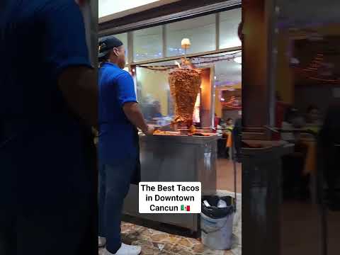 The BEST Tacos in Downtown Cancun MX #shorts #cancun #mexicanfood