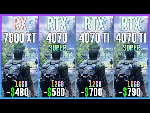 RX 7800 XT vs RTX 4070 SUPER vs RTX 4070 TI vs RTX 4070 TI SUPER - Test in 25 Games