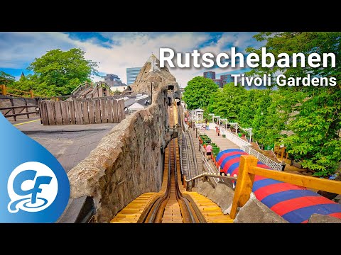 Rutschebanen front seat on-ride 5K POV @60fps Tivoli Gardens