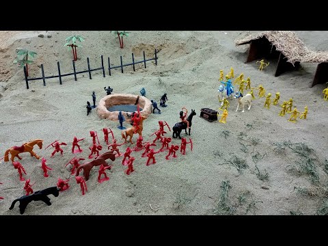 Army men:The tribes (Red vs yellow)plastic army men stopmotion