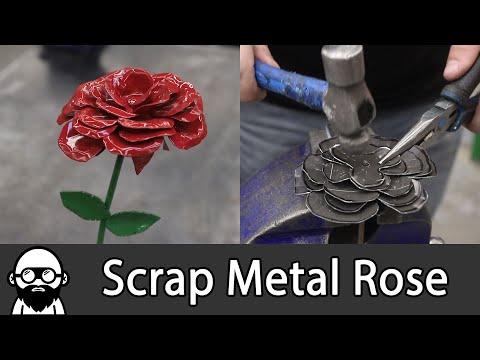 How to make a Scrap Metal Rose - DIY High School Shop Project