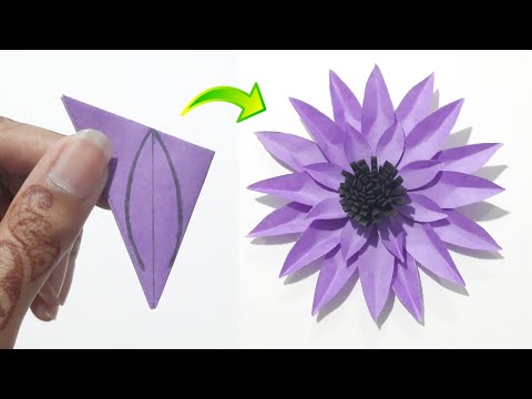 How To Make Paper Flower Easy | Beautiful Paper Flower Making Idea | Simple Paper Flower Craft